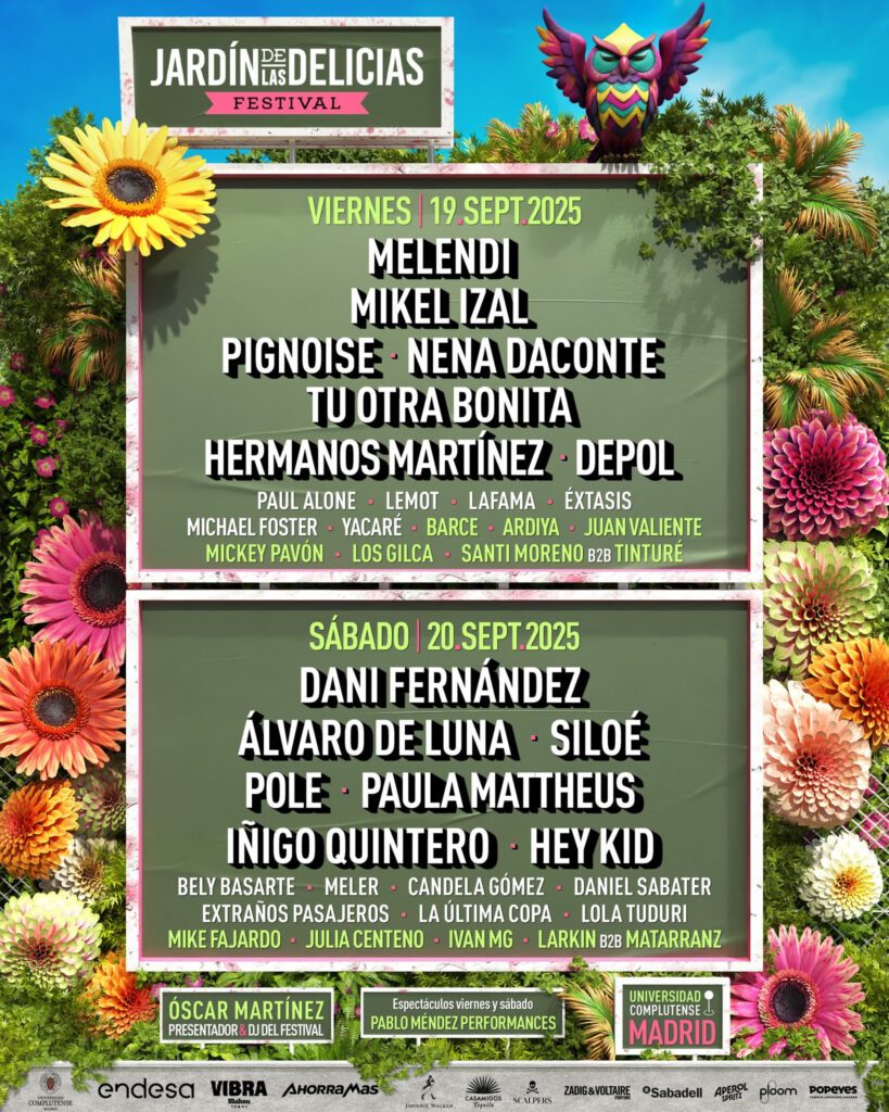 Cartel Jardín de las Delicias 2025