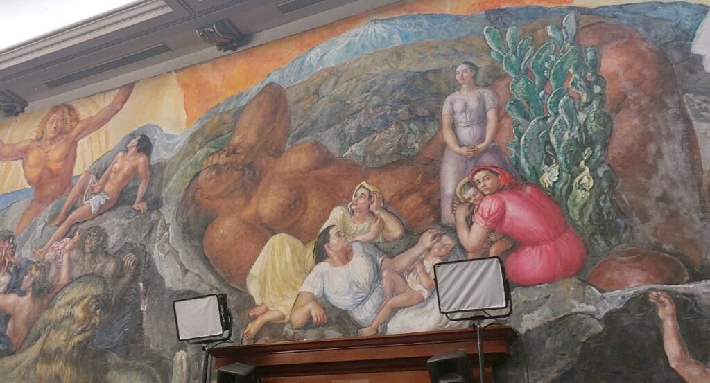 Detalle de los murales de José Aguiar