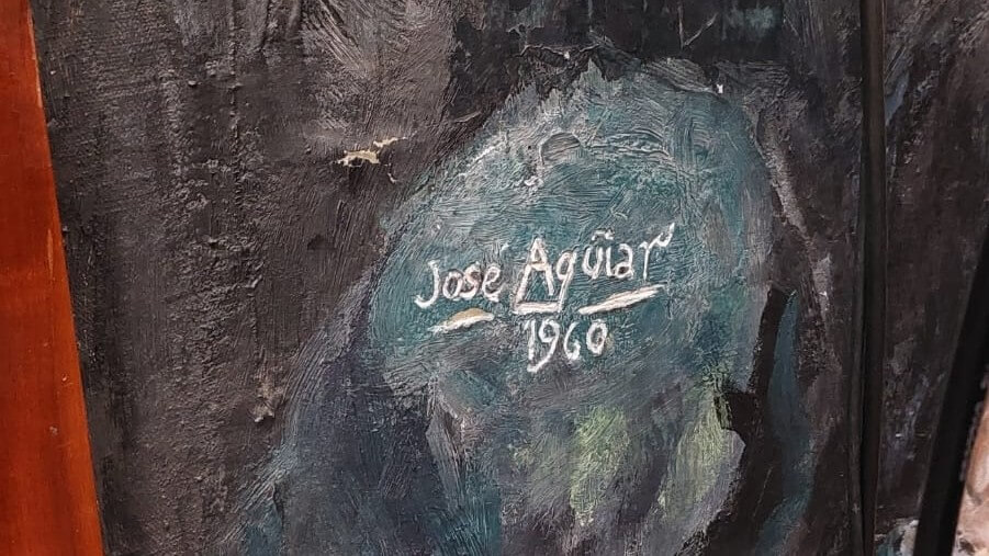 Detalle del mural de José Aguiar